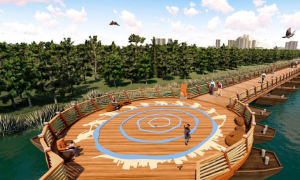 四川南充嘉陵江景觀浮橋