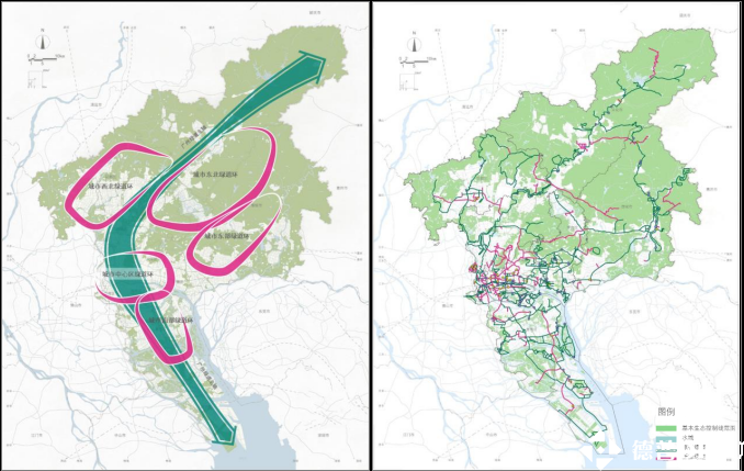 廣州市綠道網(wǎng)升級規(guī)劃空間結構圖